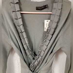 NWT - The Limited - Ruffle Neck Cardigan Sweater